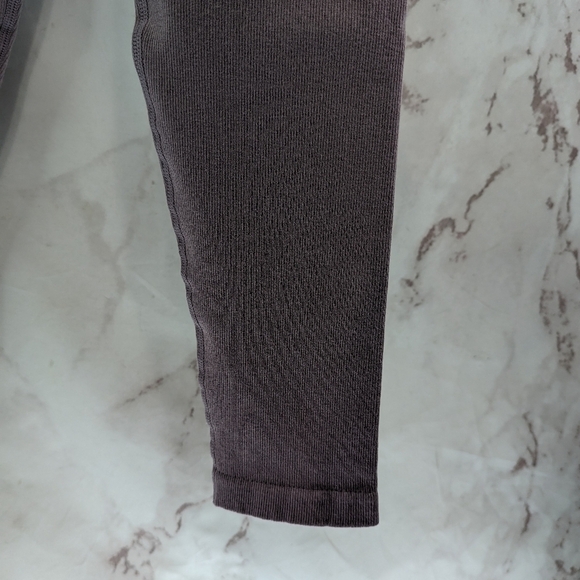 Everlane Leggings Womens Purple The Seamless Rib Full Length High Rise - Picture 5 of 13